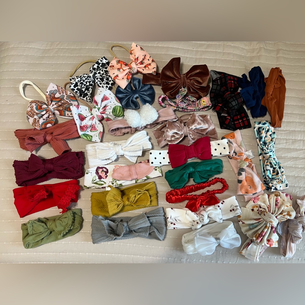 102 Piece BABY BUNDLE OF Colorful Baby Headband/Hat Set